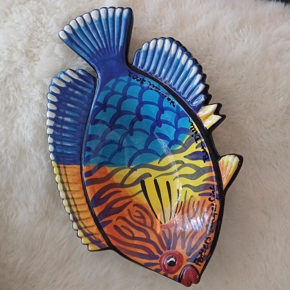 Ben Diller Potters Angelfish Pottery Hawaii bowl 2002 mint - Picture 9 of 9